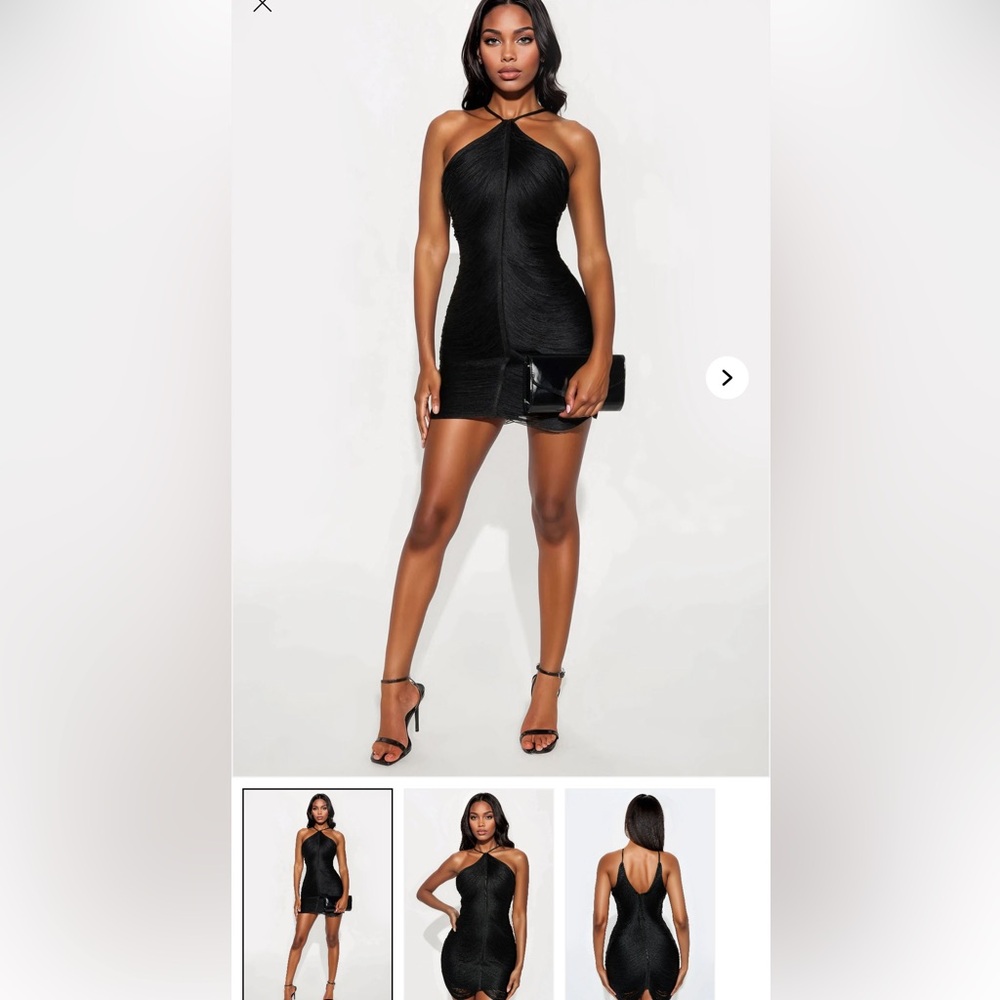 Elegant Black bandage mini dress